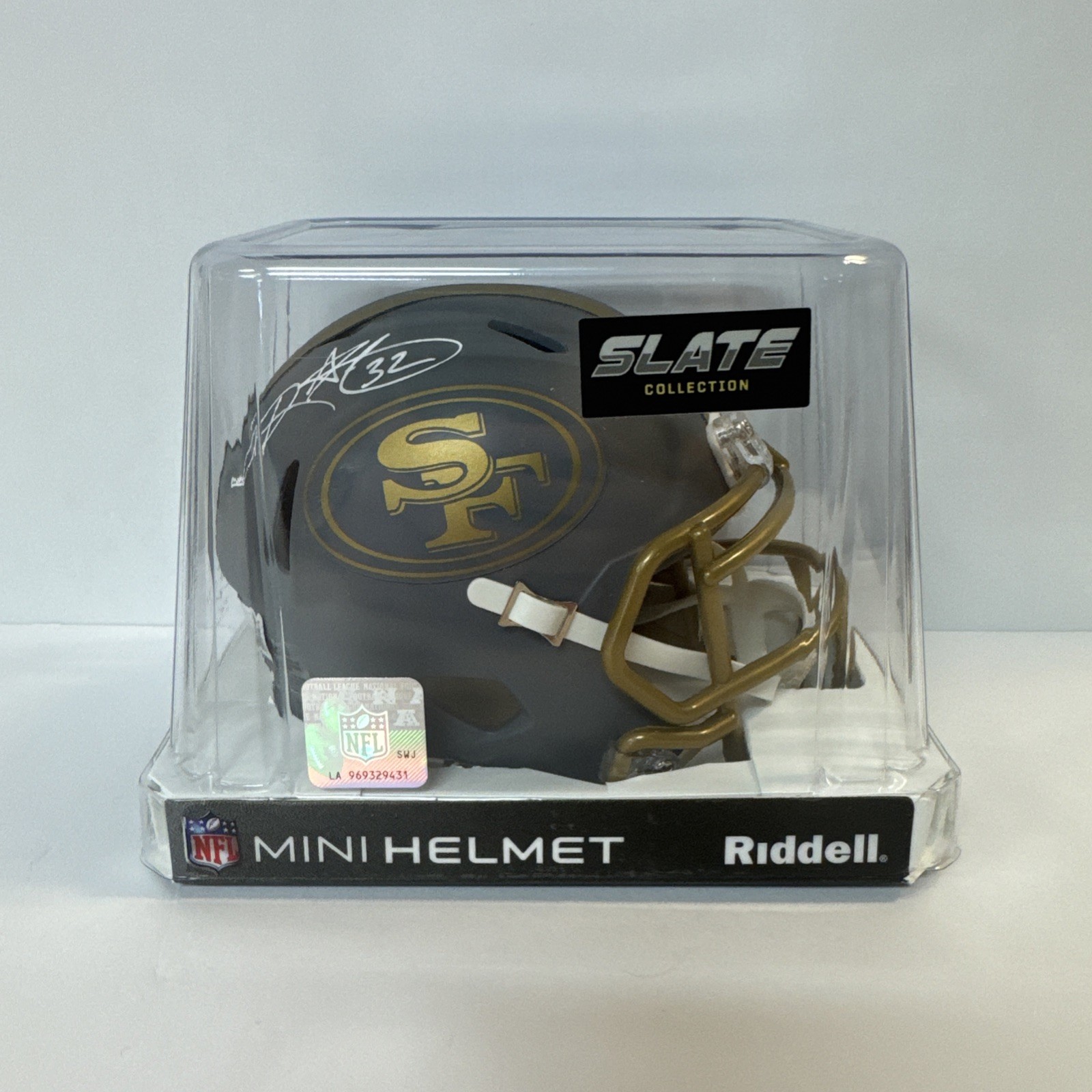 Ricky Watters #32 Signed San Francisco 49ers Slate Mini Helmet & Beckett Witness