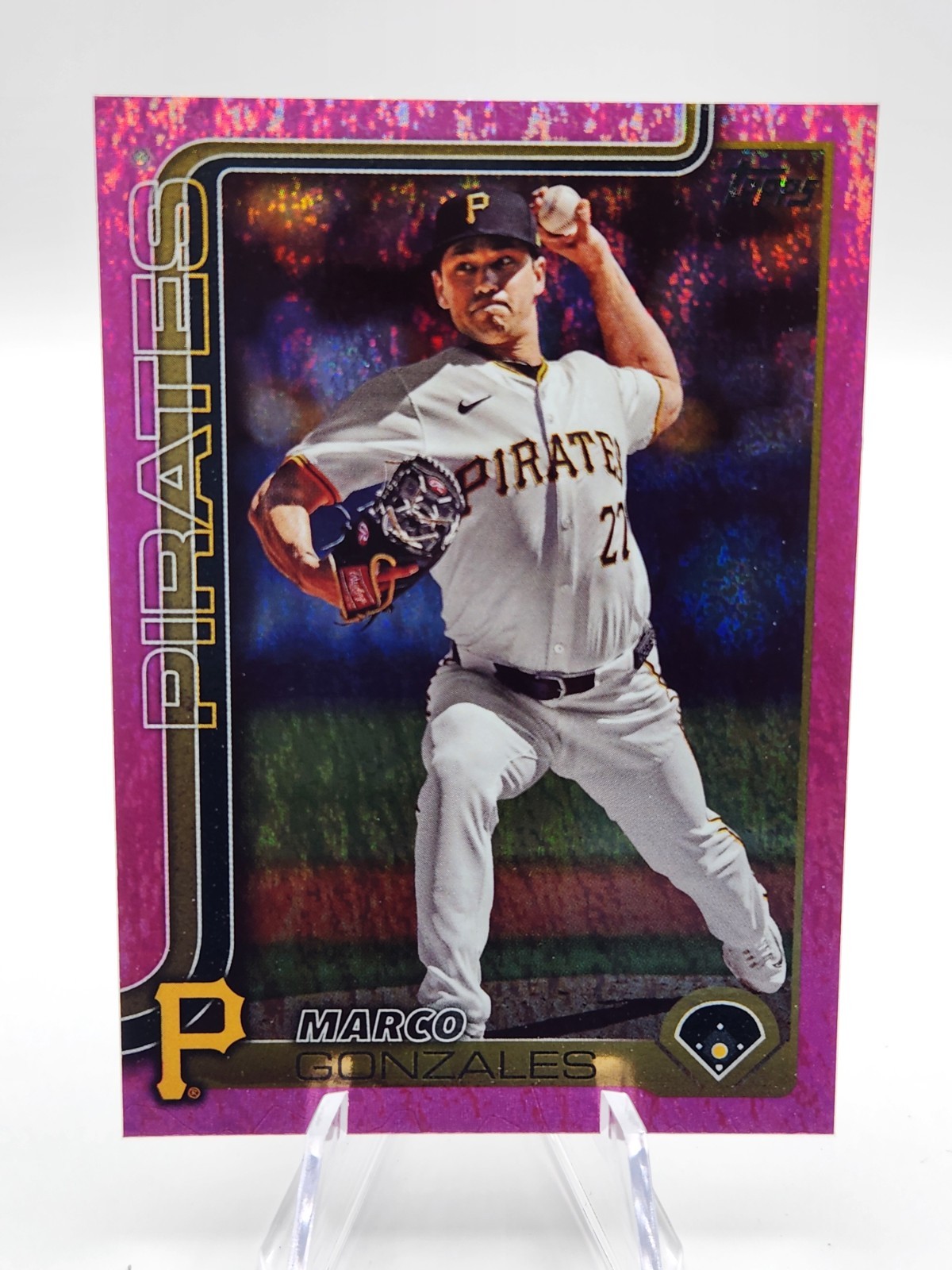 2025 Topps #113 Marco Gonzales Pink Holofoil Holo Foil