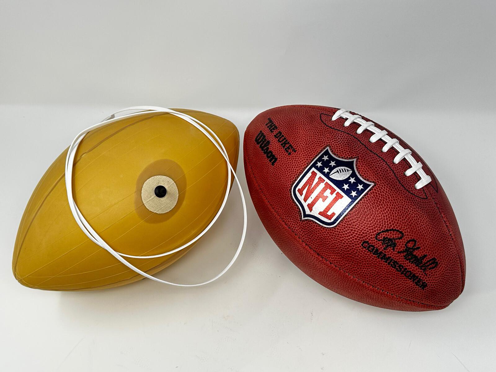 FULL-SIZE Latex Football Bladder + WHITE NFL Style Suede Lace Repair Kit