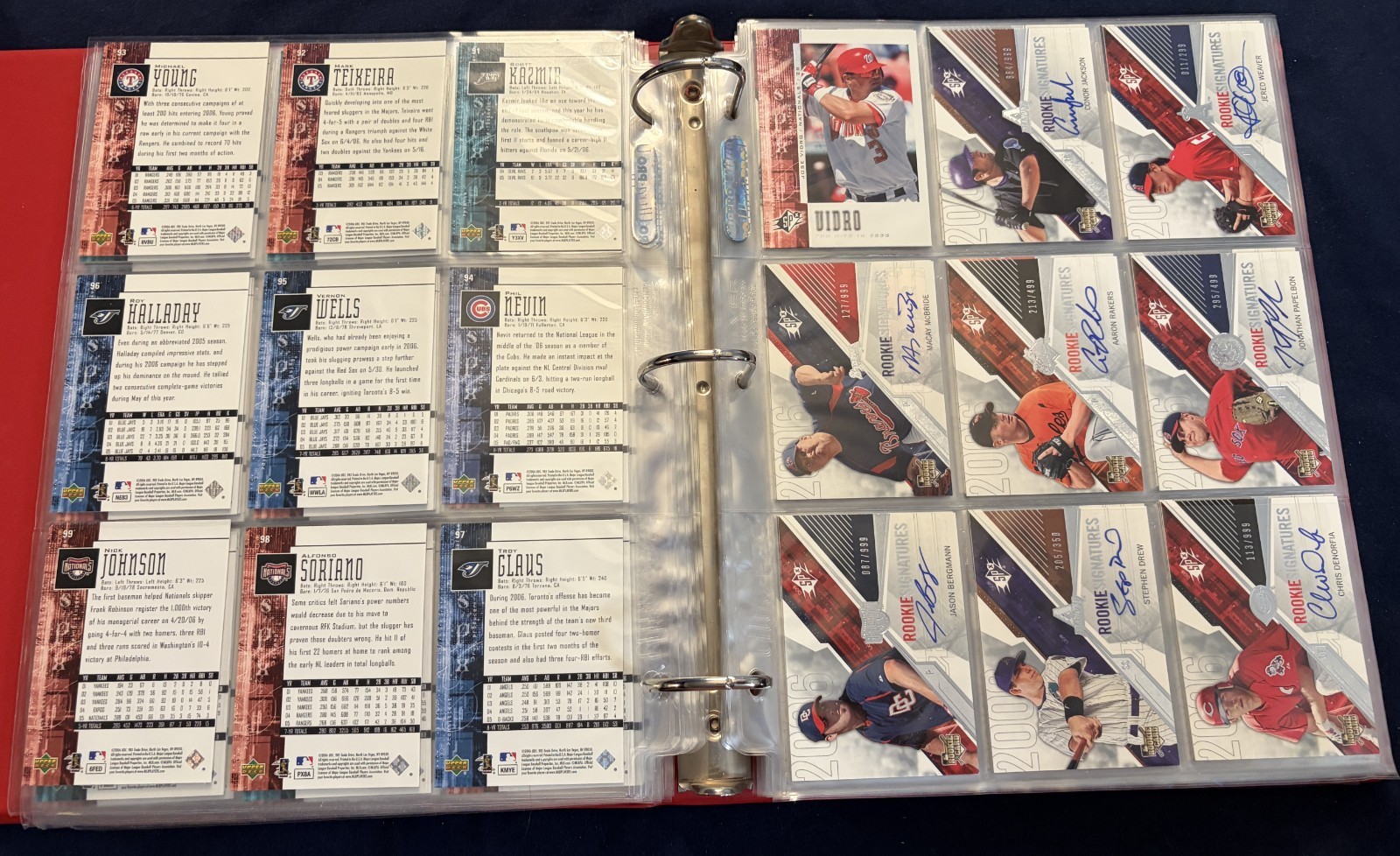 2006 SPx Set includes AUTOS & 3 Insert Sets in Pages & Binder Verlander RC AUTO