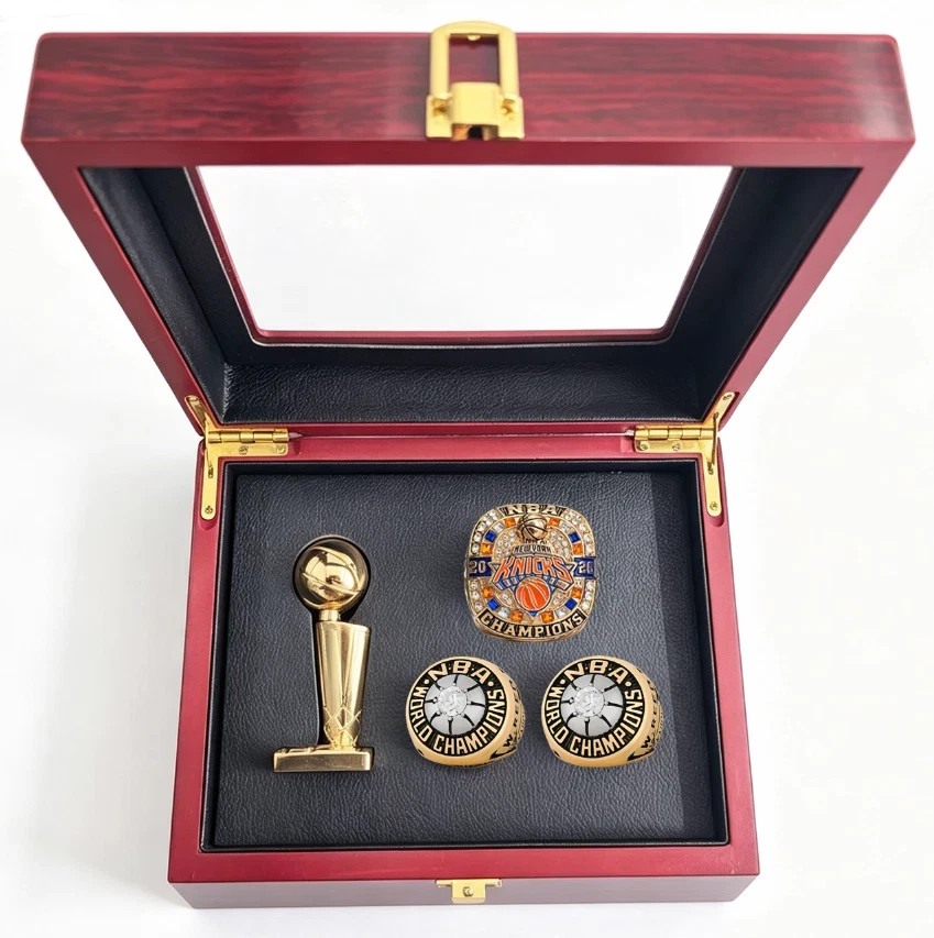 3PCS New York Knicks Championship Rings Set + Trophy with Box 1970 1973 2026