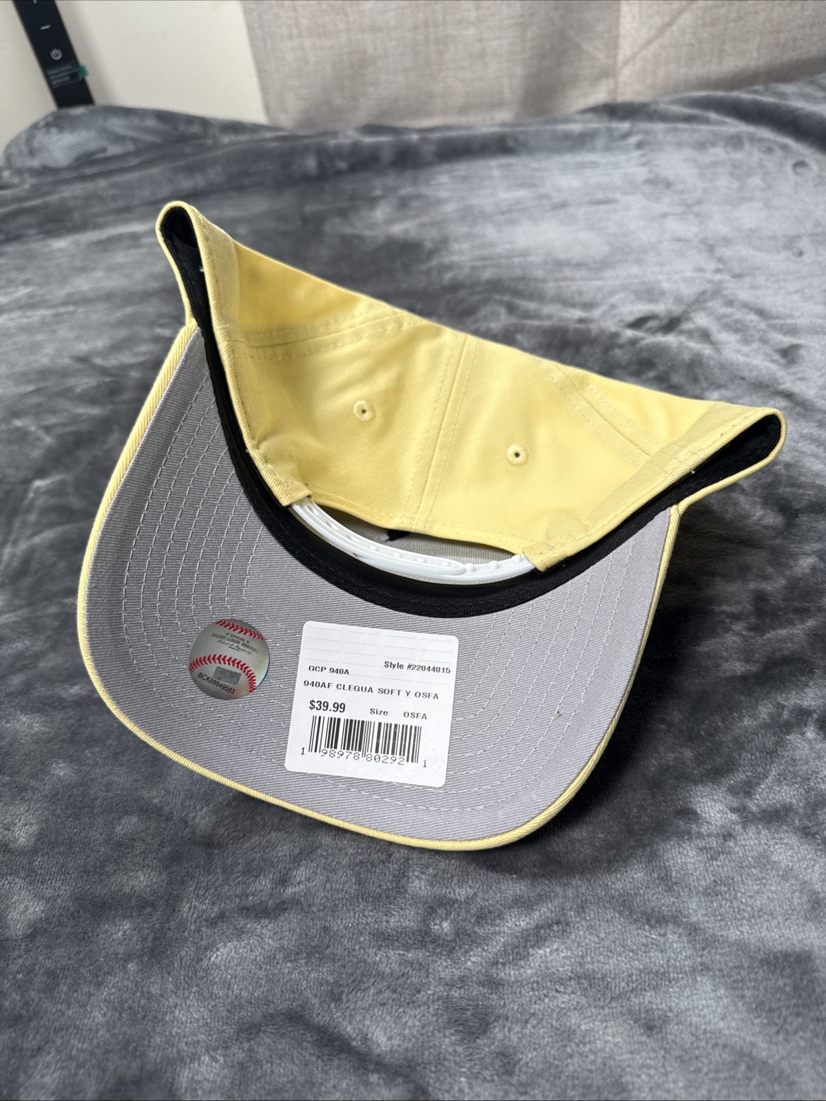 Cleveland Guardians New Era 9Forty A-Frame Yellow Cream Snapback Hat Cap MLB NEW