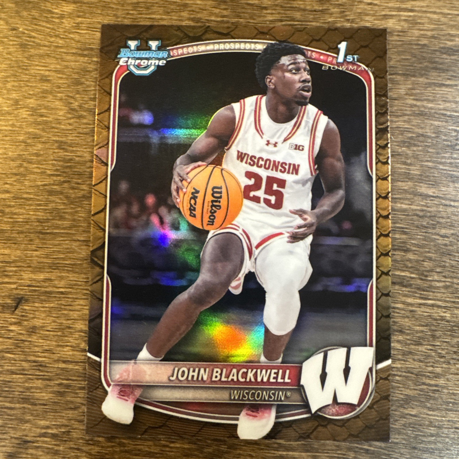 2025-26 Bowman Basketball – John Blackwell – Reptilian Refractor RC – #BCP-78