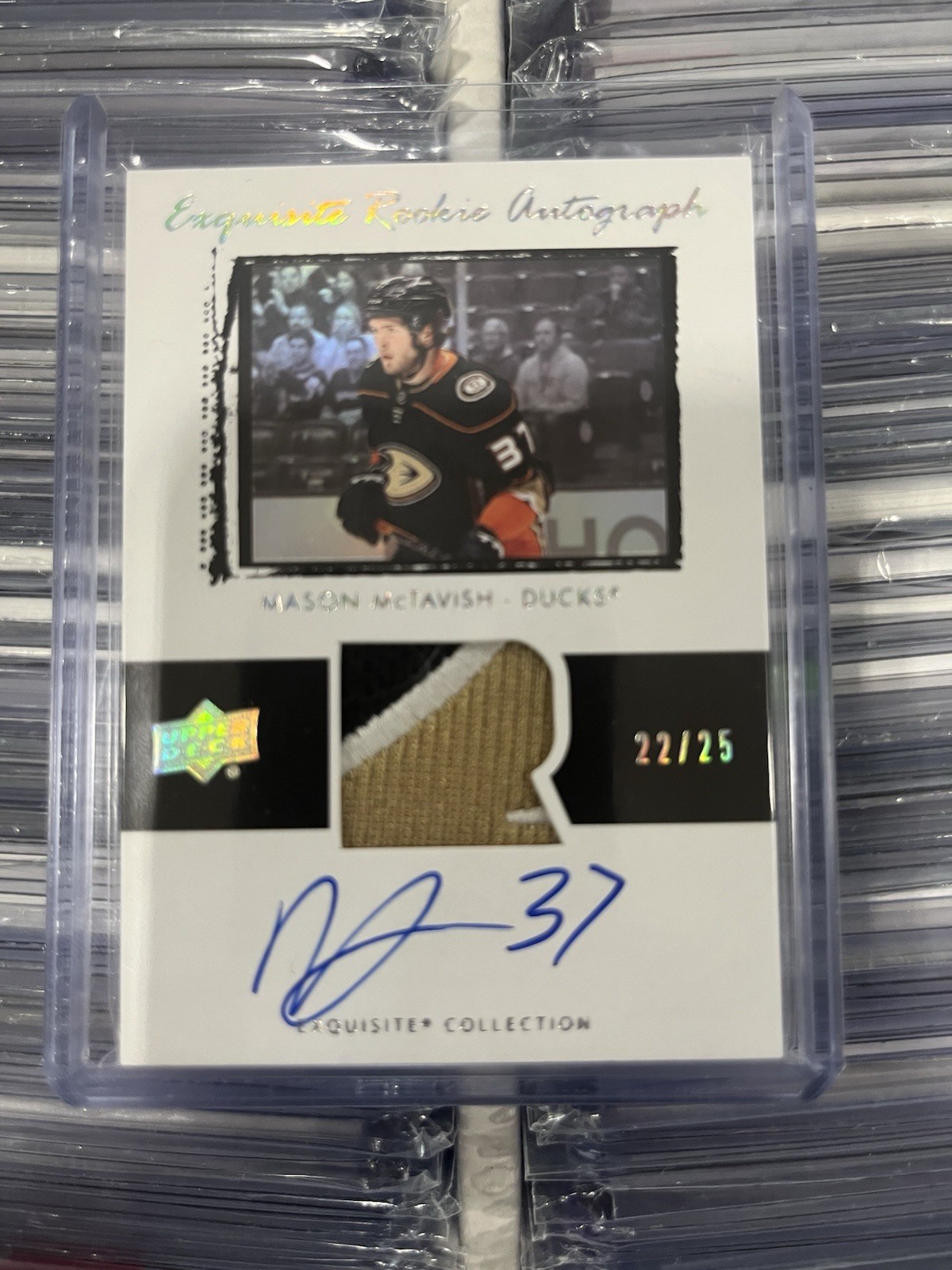 2021 UPPER DECK MASON MCTAVISH EXQUISITE 2003 TRIBUTE ROOKIE AUTO PATCH RC 22/25