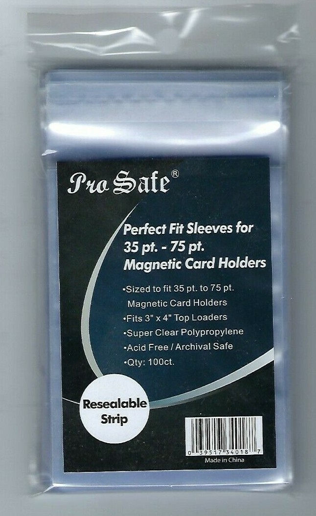 1000 Pro Safe Clear Perfect Fit Sleeves for 35pt -75pt Magnectic Card Holders