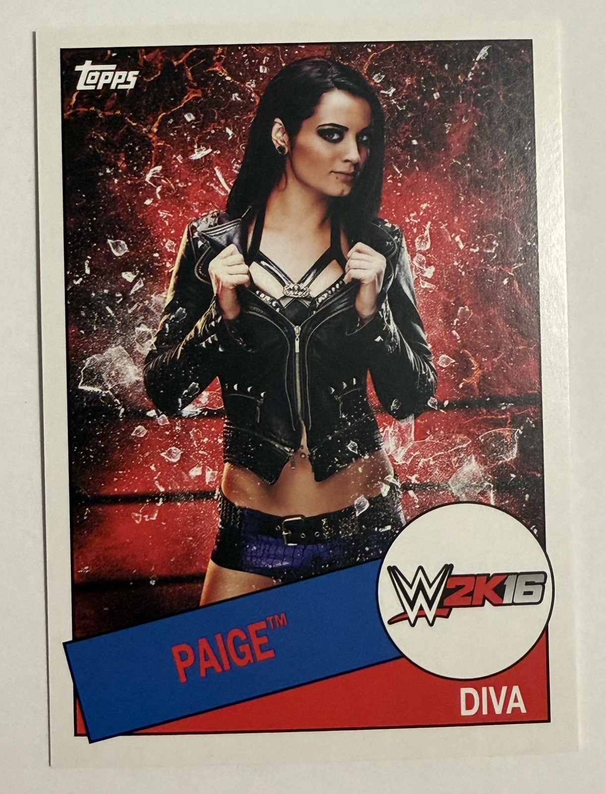 2015 Topps Heritage WWE – 2k16 Short Print Paige #5 (RC)