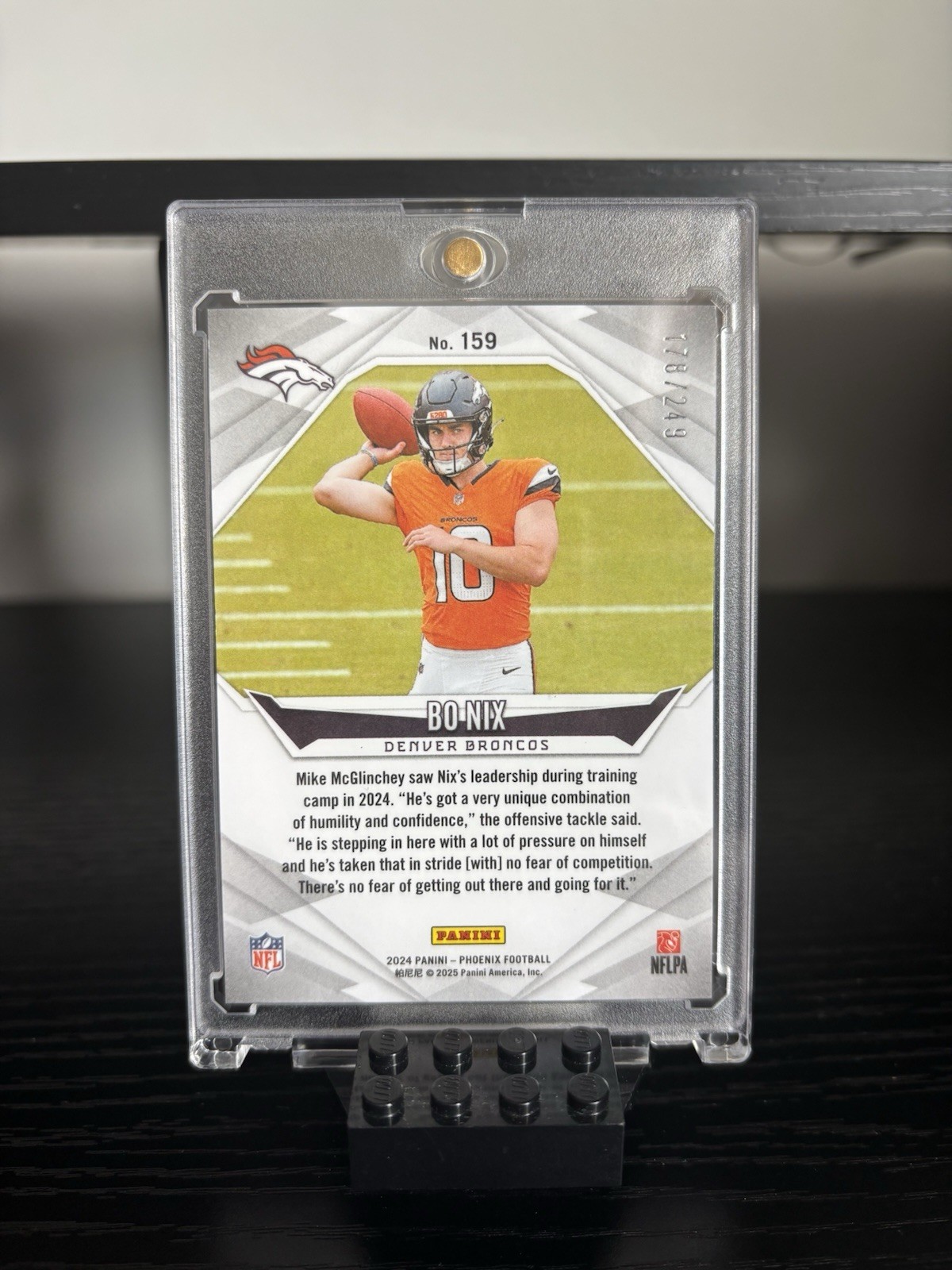 2024 Panini Phoenix – Rookies Bo Nix #159 Blue Fade /249 (RC)