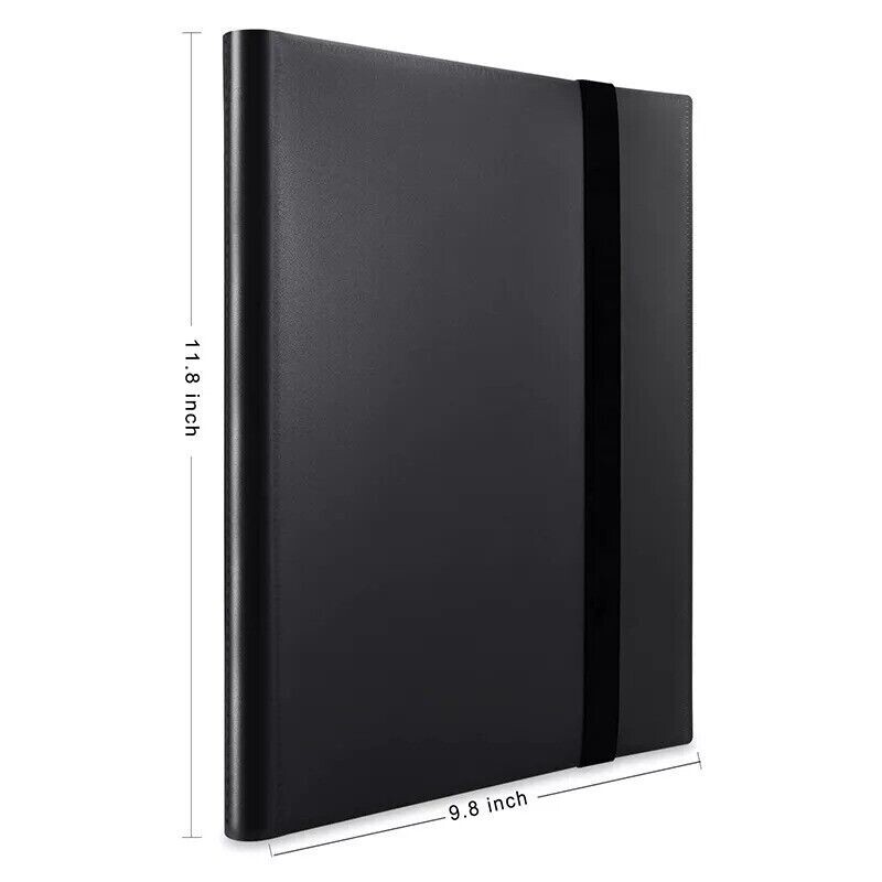 (2) PACK 360 Card Pocket Binder | Elastic 9 Pocket Trading Cards Album Folder
