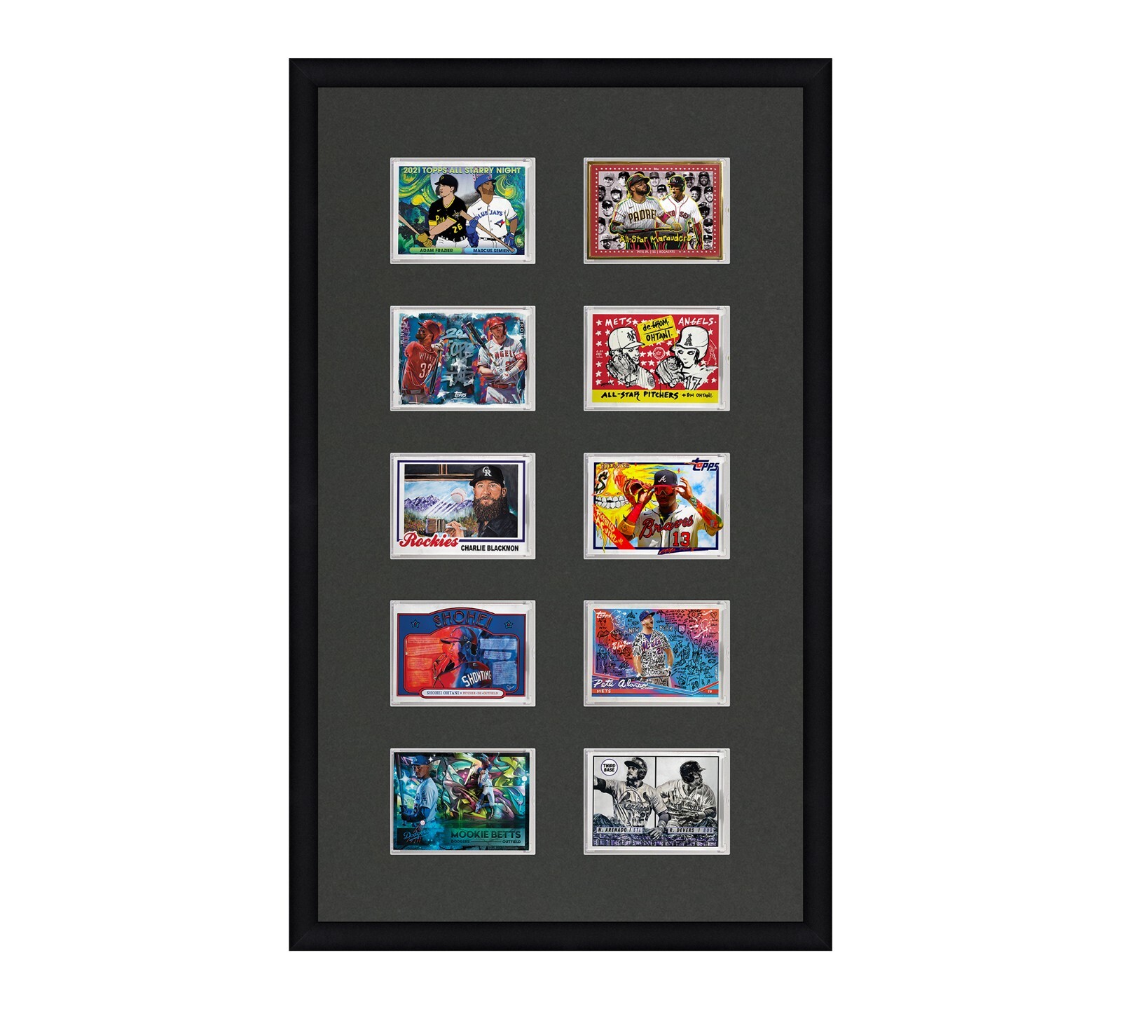 Card Frame For Magnetic Holders Holds (10) Ultra Pro 1 One Touch/BCW +UV Option