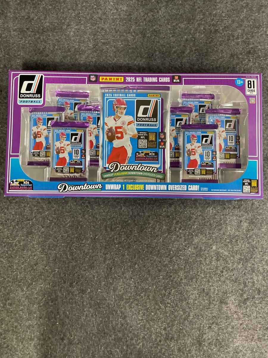 PANINI 2025 Donruss Nfl Football Cards Oversized Downtown Bundle Box, Box Wear