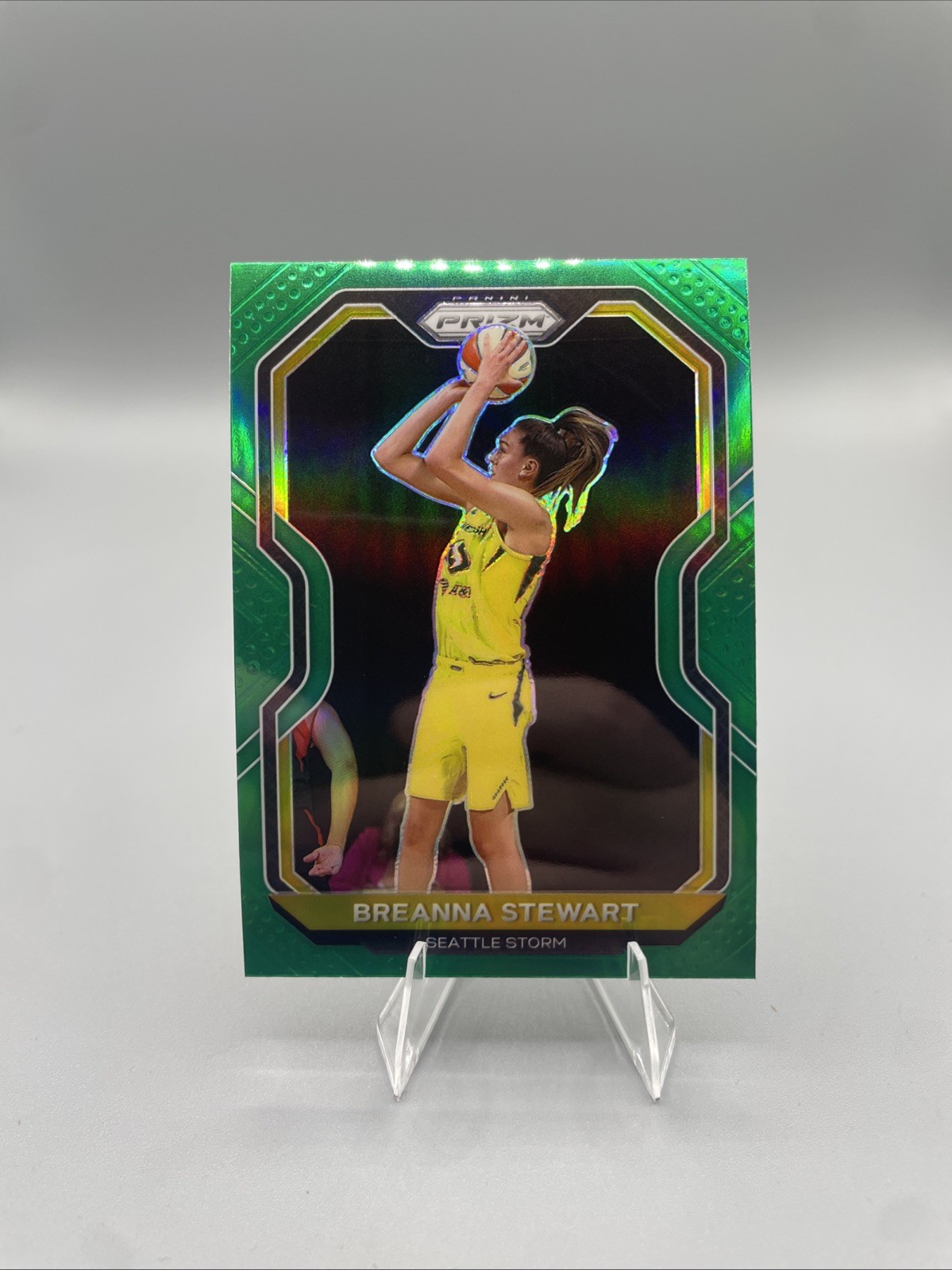 BREANNA STEWART 2021 Panini Prizm WNBA GREEN Seattle Storm #85