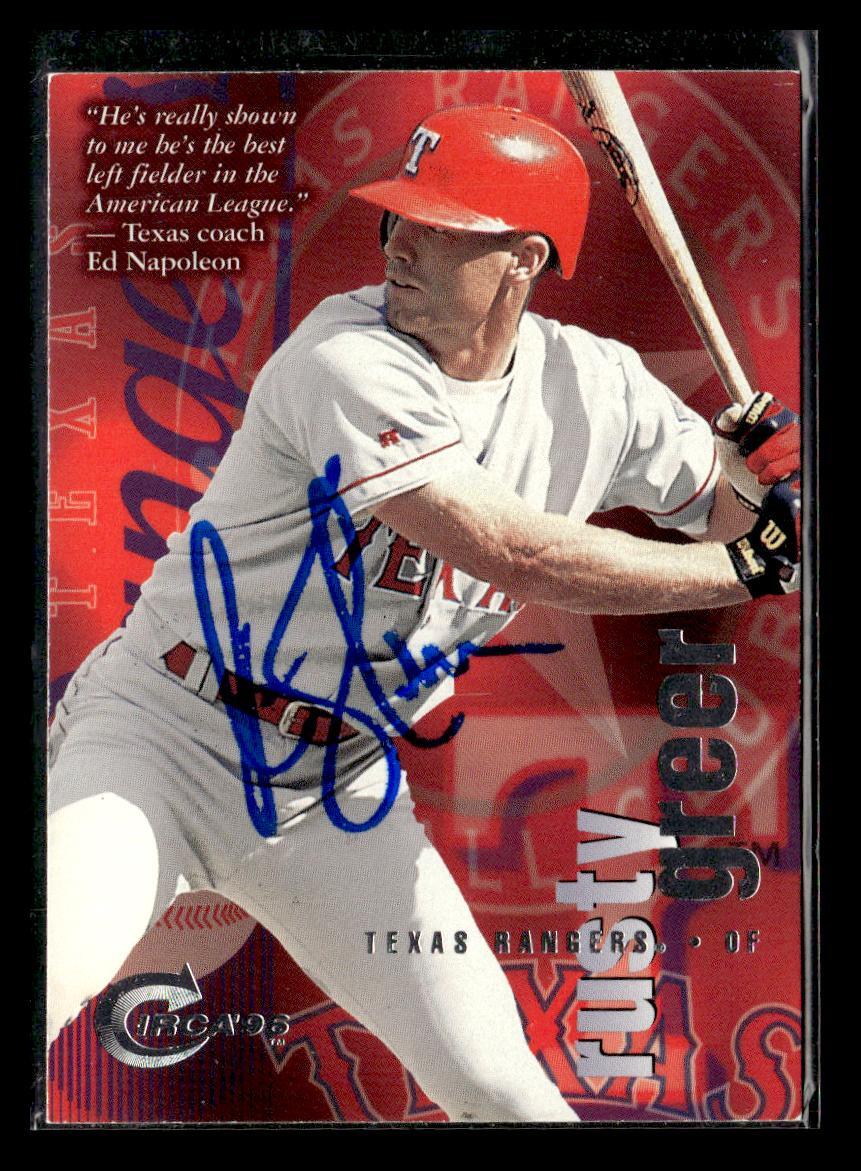 1996 Circa #87 Rusty Greer IN PERSON AUTO!