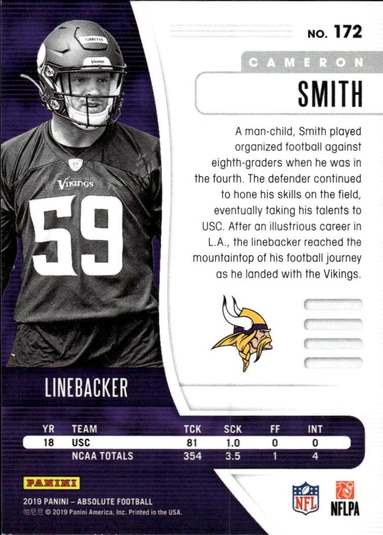 2019 Panini Absolute #172 Cameron Smith Spectrum Red #/100