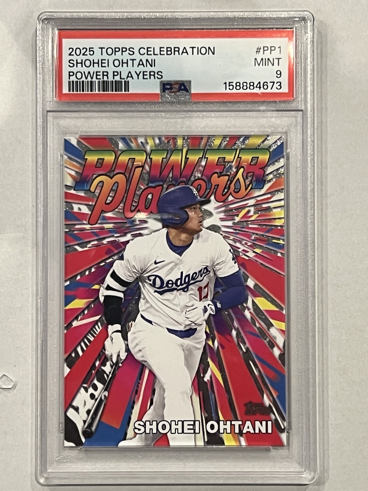 Topps 2025 Celebration Shohei Ohtani Power Players PP-1 PSA 9 Dodgers