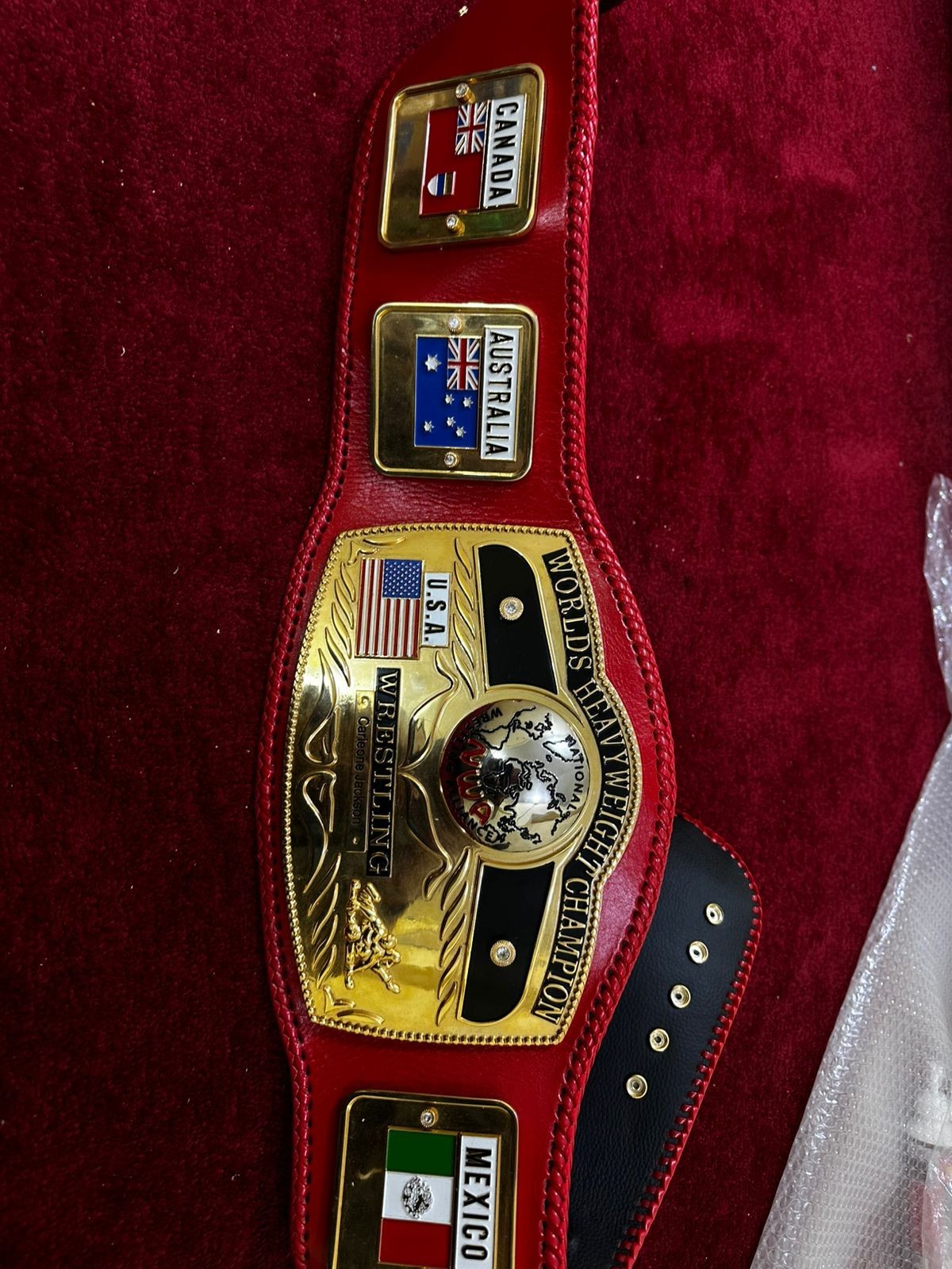 DOME GLOBE CHAMPIONSHIP REPLICA BELT CNC HD 6MM &24 KARAT GOLD PLATTED