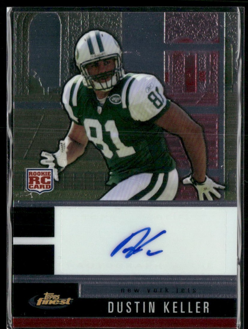 DUSTIN KELLER 2008 Topps Finest Rookie Auto RC #122 New York Jets Autograph