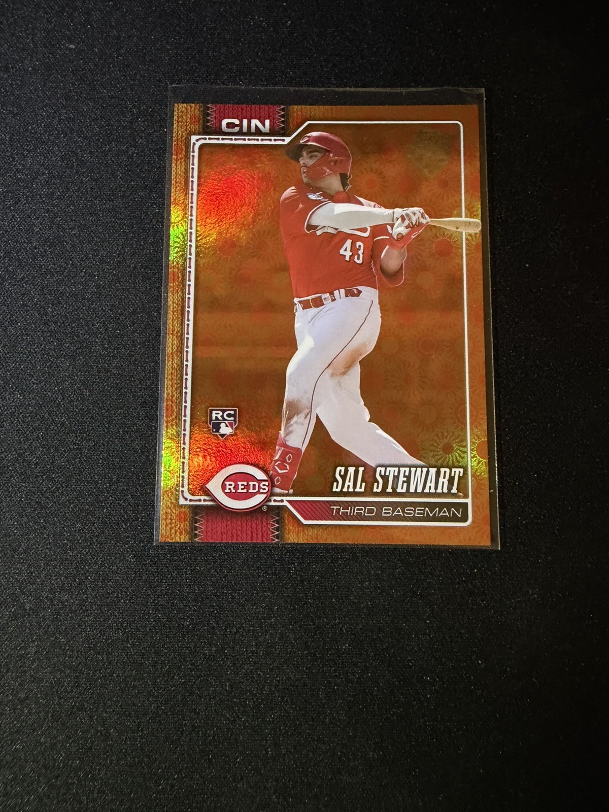 2026 Topps Series 2 Orange “SUN” Holo Foil Parallel #372 Sal Stewart Rookie