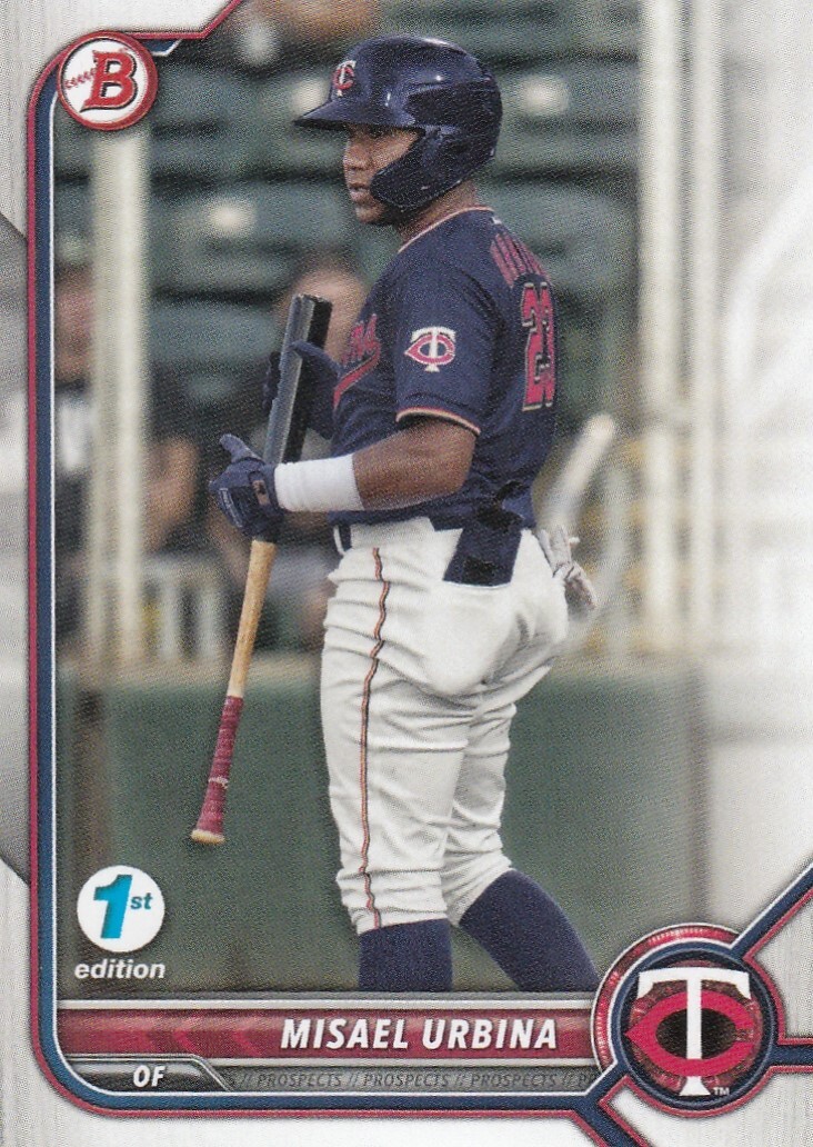 MISAEL URBINA BOWMAN 1ST EDITION ROOKIE PROSPECTS RC TWINS #BPPF-85 2022 22