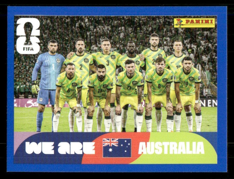 2026 USA Fifa World Cup Panini Sticker Blue Border TEAM PHOTO Australia AUS13