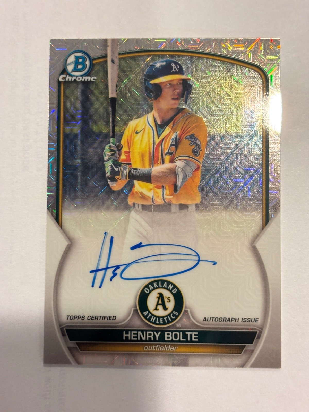 2023 Bowman Chrome Mega Box Henry BOLTE MOJO Refractor Auto #BMA-HB