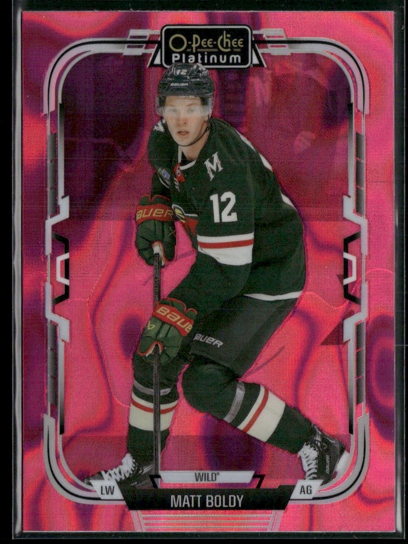 2025-26 O-Pee-Chee Platinum #151 Matt Boldy Pink Magma