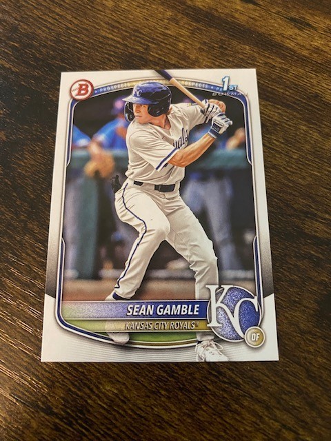 Sean Gamble – 2025 Bowman Draft 1st – Paper Base – #BD-178 – Kansas City Royals