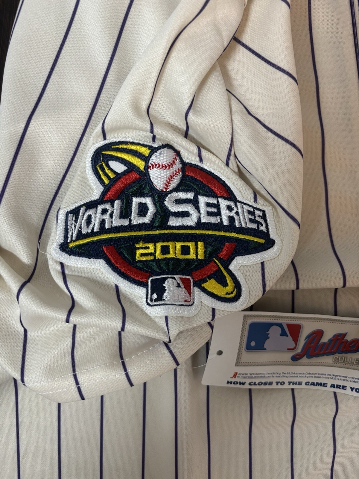 SALE Retro Randy Johnson 2001 Arizona Diamondbacks Men’s World Series Jersey