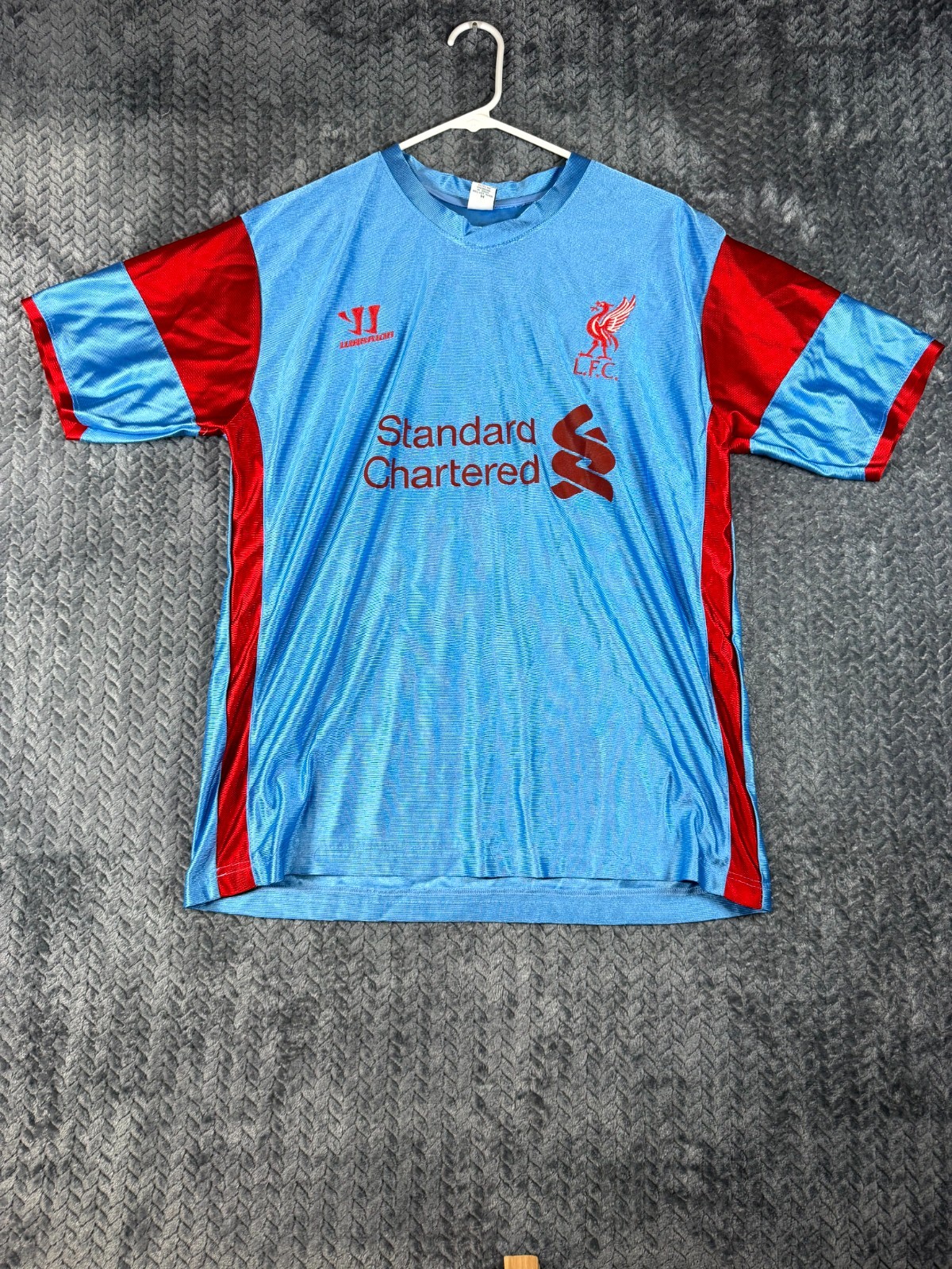 Liverpool FC Jersey Men Medium Blue Red Sonsonate 1 Warrior Cotton Graphic Print