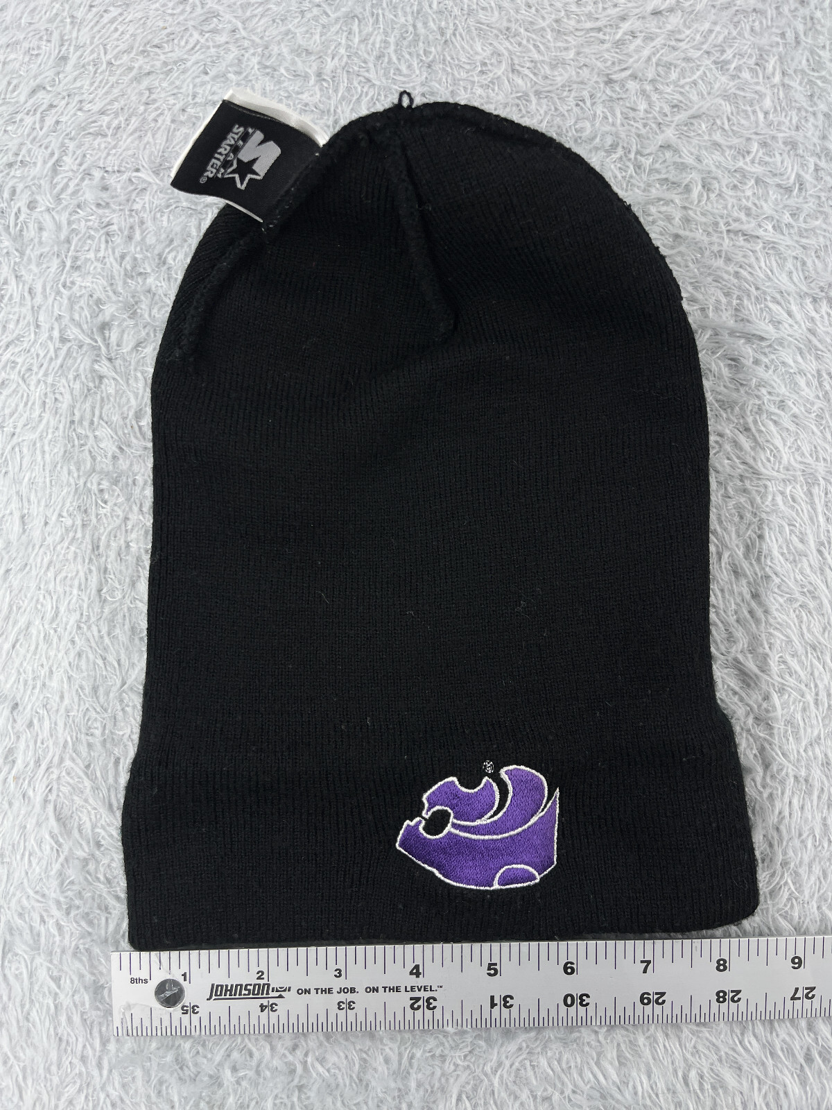 Kansas State Wildcats Beanie Toque Adult One Size Black Purple Acrylic NCAA
