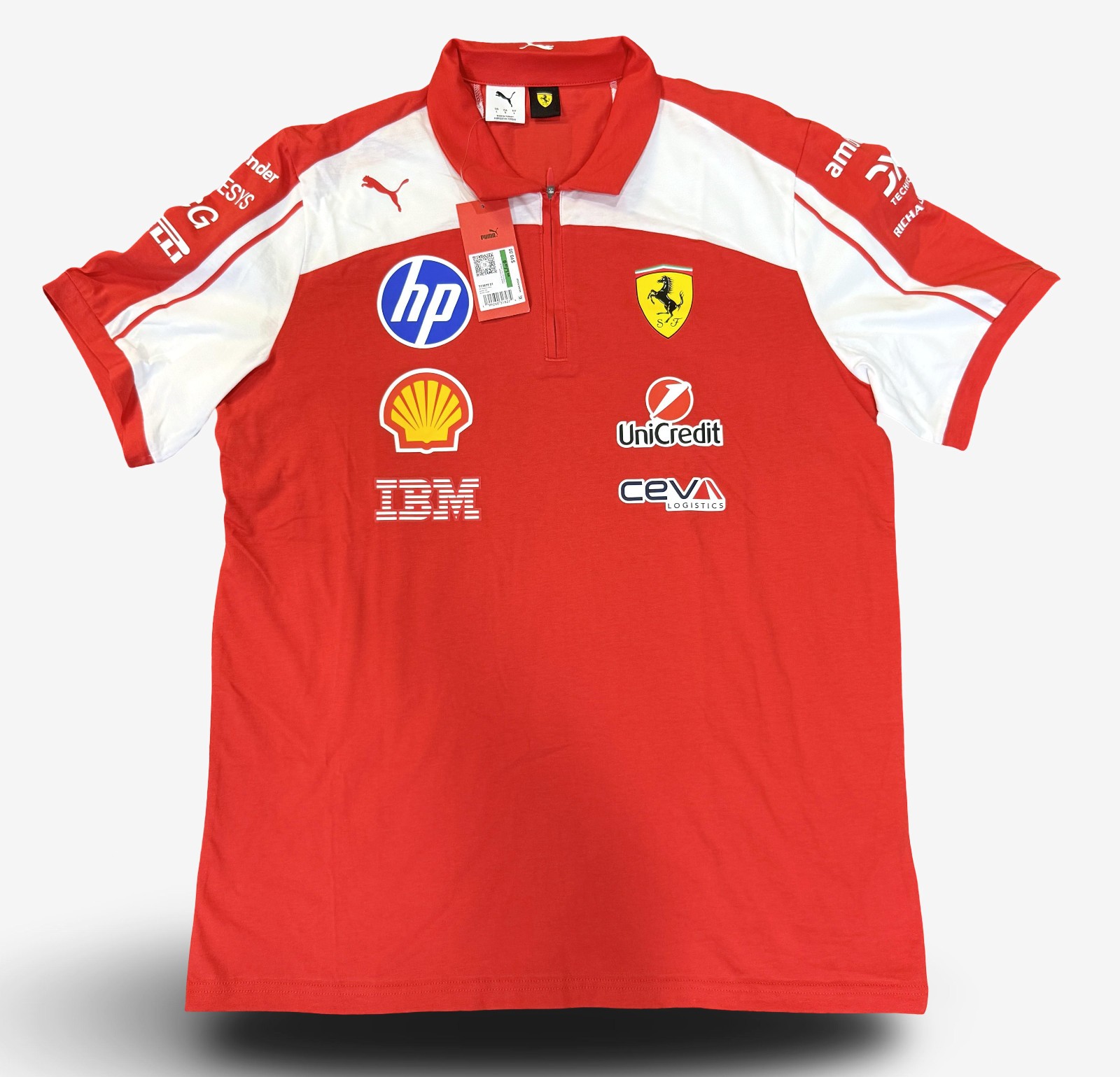 PUMA Scuderia Ferrari F1 Team Polo Shirt 2025 Red-Size Large