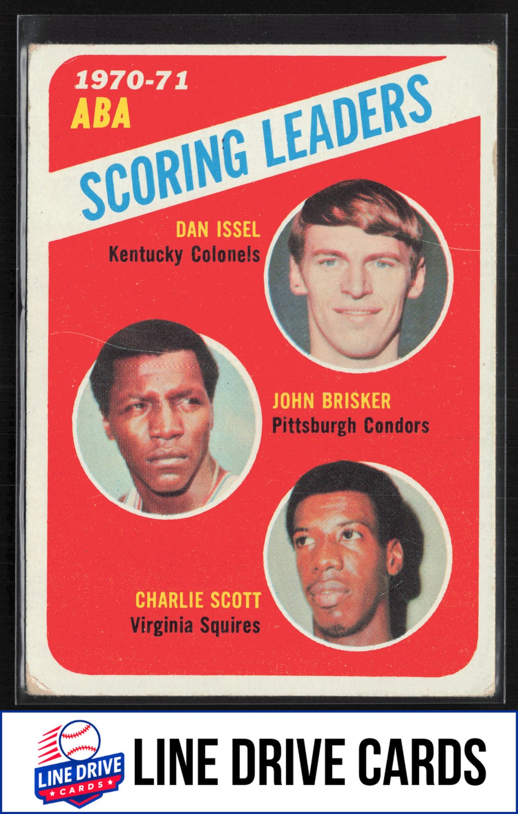 1971-72 Topps #146 Dan Issel / John Brisker / Charlie Scott Scoring Leaders VG
