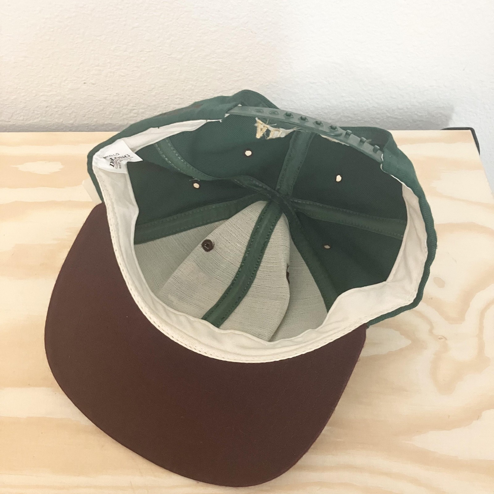 Vintage Brickyard 400 Hat Cap Snap Back One Size Green NASCAR Racing DeLong 90s