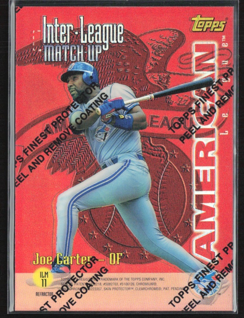 Joe Carter Henry Rodriguez 1996 Topps Finest Inter-League Match-Up Refractor