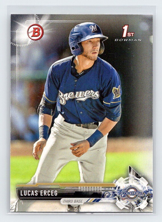 2017 Bowman – Prospects Lucas Erceg #BP7 (RC) Milwaukee Brewers