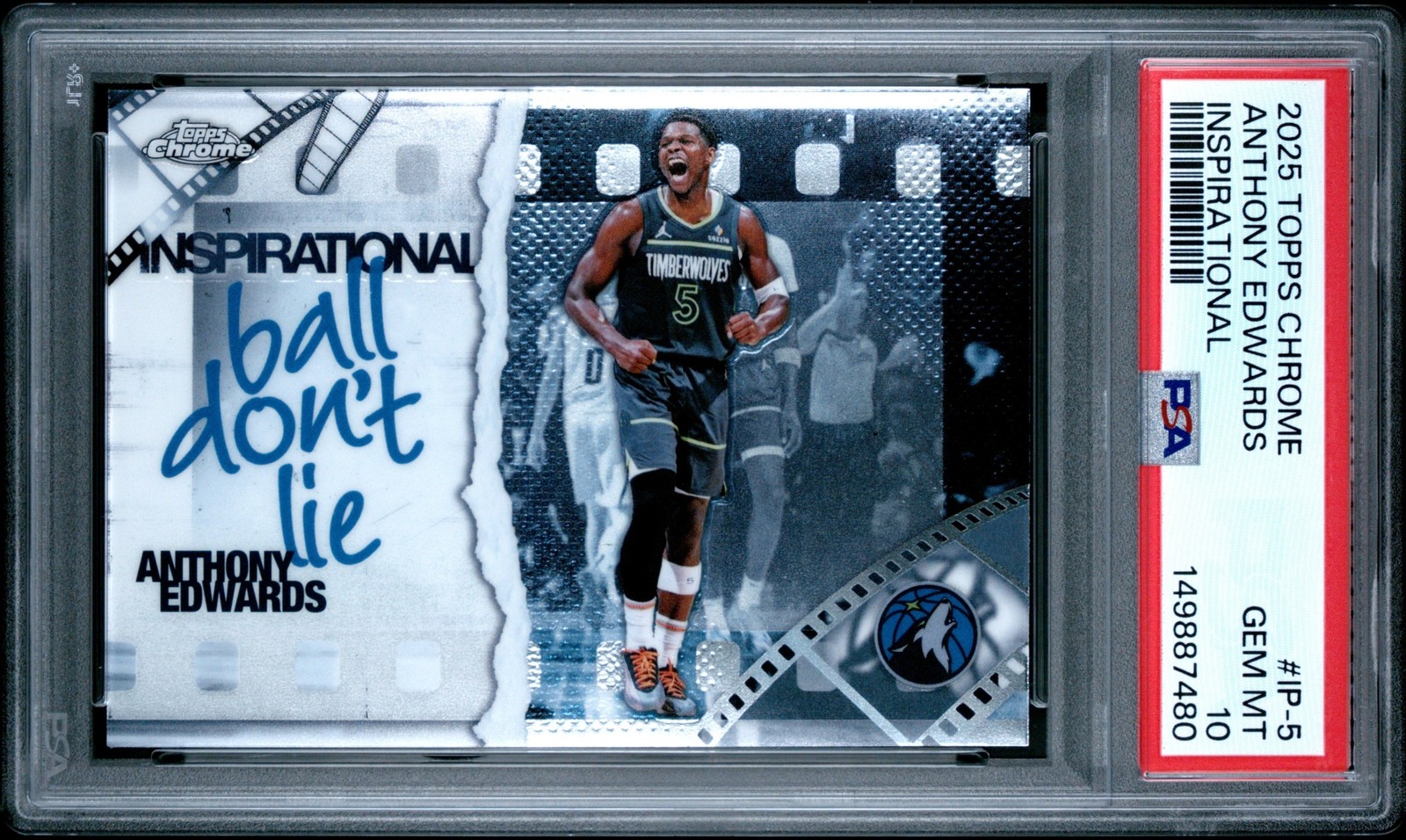2025-26 Topps Chrome Basketball Anthony Edwards #IP-5 Inspirational PSA 10