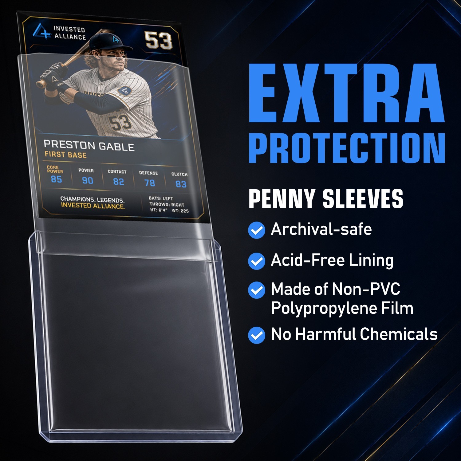 Invested Alliance 3×4 Regular 35PT Toploaders For Standard Cards – Bundle Pack
