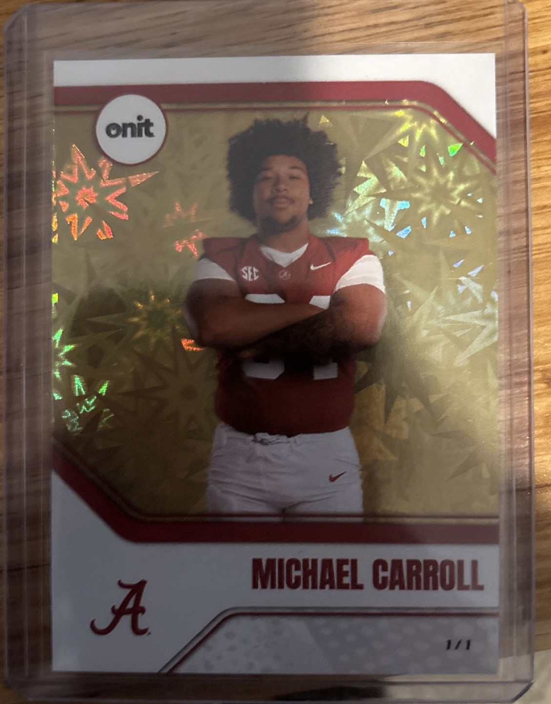 Onit Athlete Michael Carroll Alabama Crimson Tide Football 1/1 Parallel