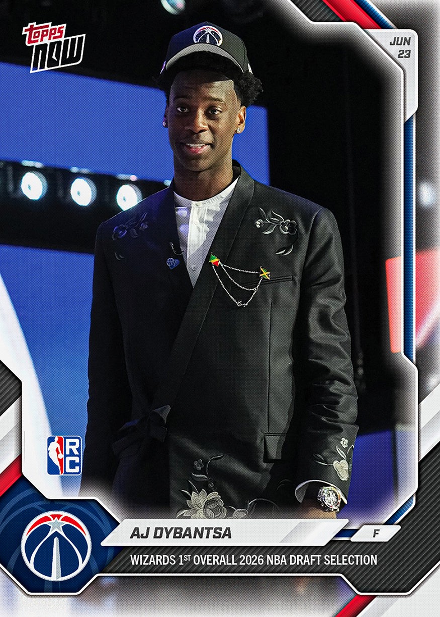2025-26 NBA Topps Now #ADYB AJ Dybantsa RC DRAFT Washington Wizards – PRESALE