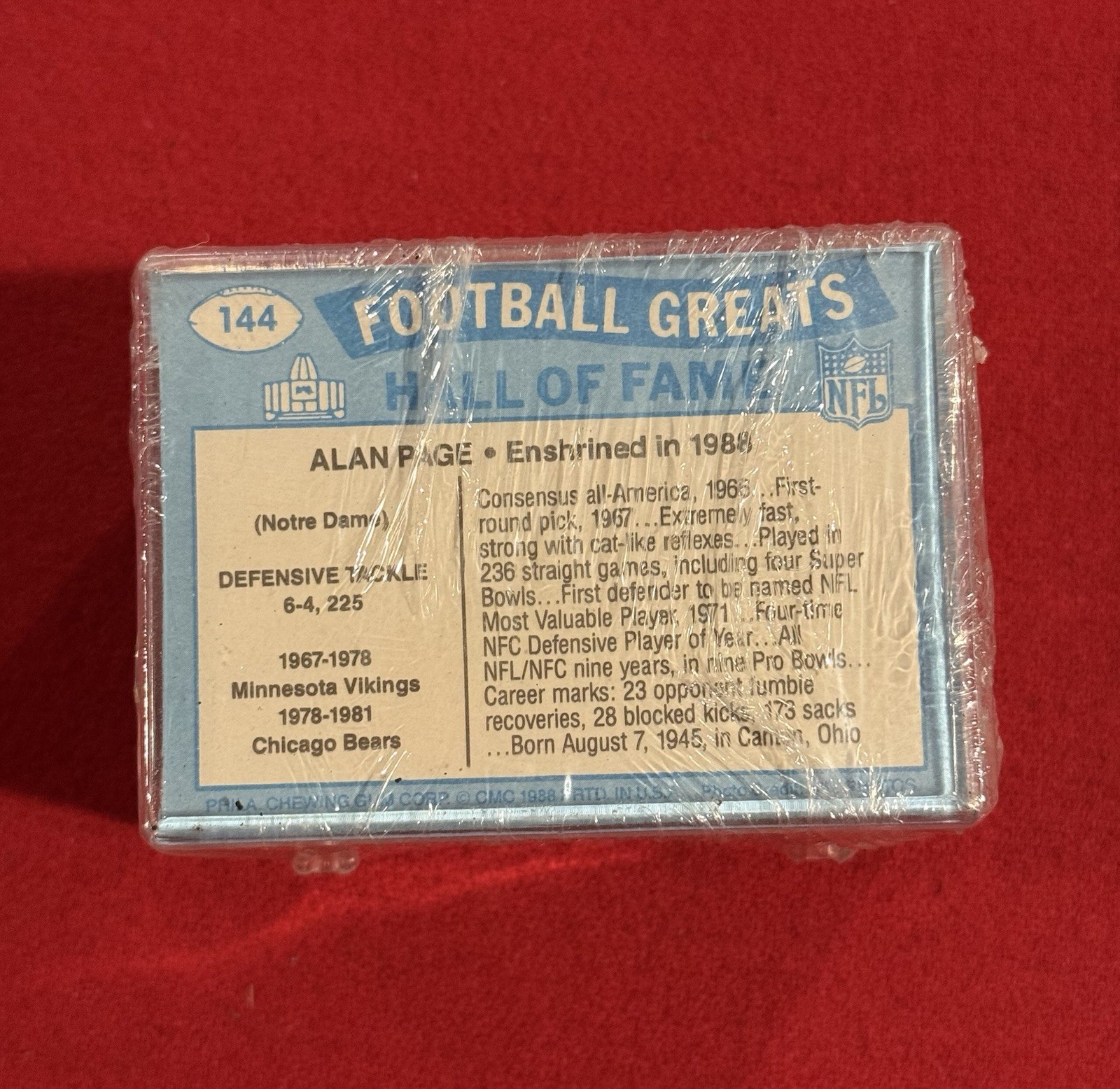 1988 Swell Football Greats 25th Anniversary Hall Of Fame Set Complete