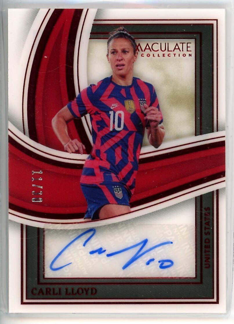 Carli Lloyd 2023-24 Panini Immaculate Shadow Box Auto Ruby #SS-CL USWNT #11/30