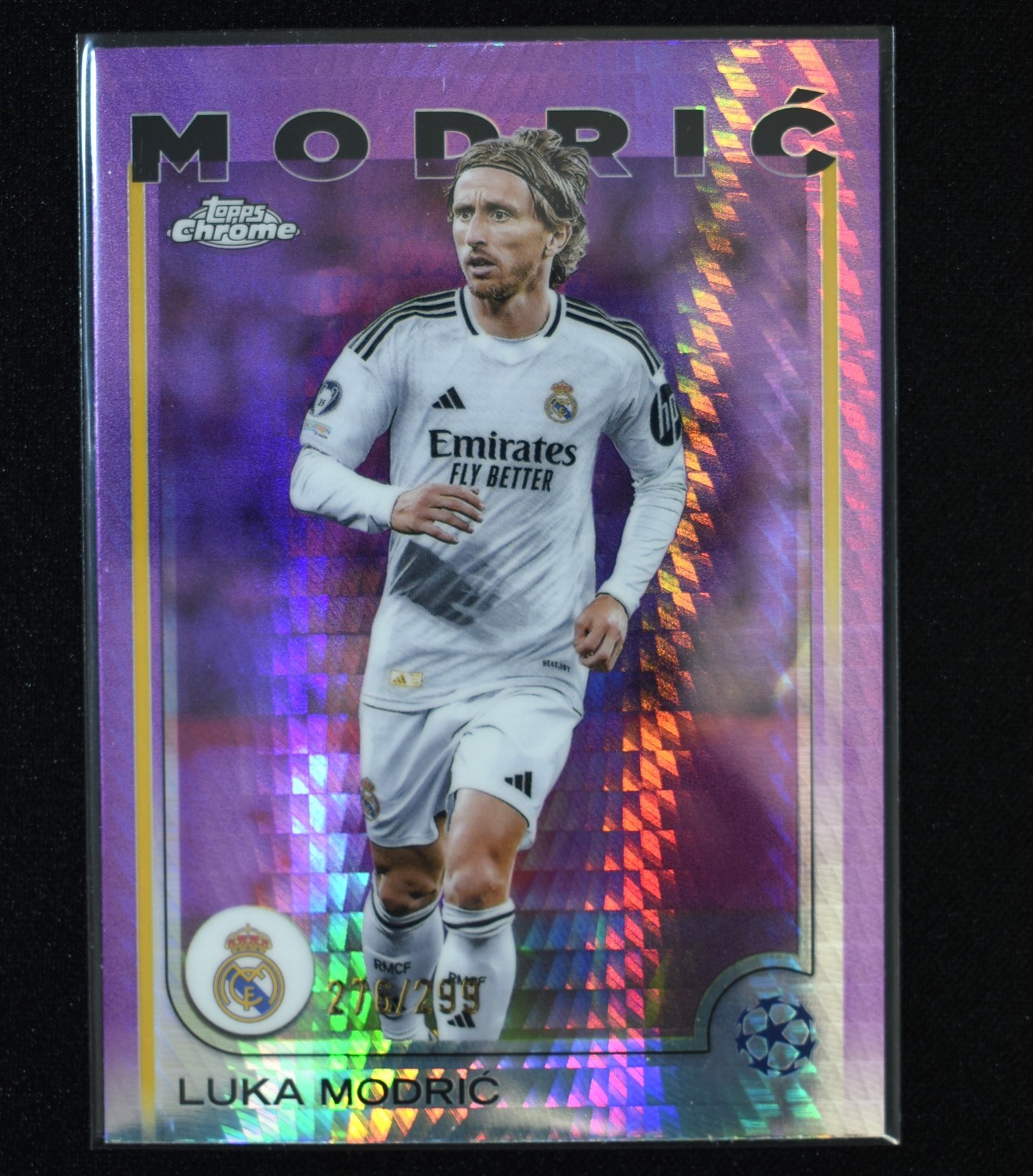 2024-25 Topps Chrome UEFA Luka Modric Violet Prism #/299 Real Madrid