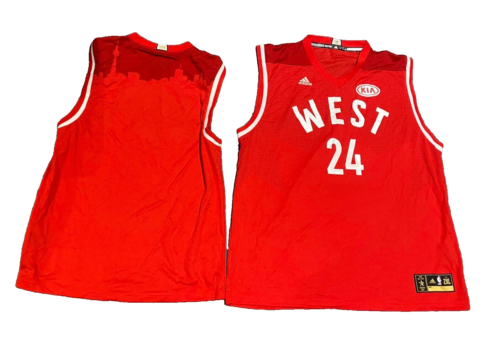 *IRREGULAR[BLANK BACK] 2016 KOBE BRYANT? #24 WEST ALL STAR Jersey Mens Size 2XL
