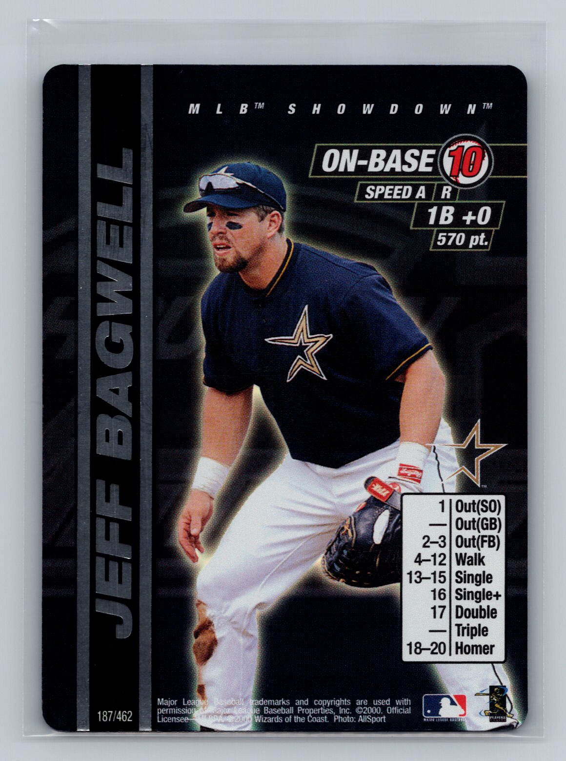 2000 MLB Showdown Jeff Bagwell Unlimited FOIL #187 Astros