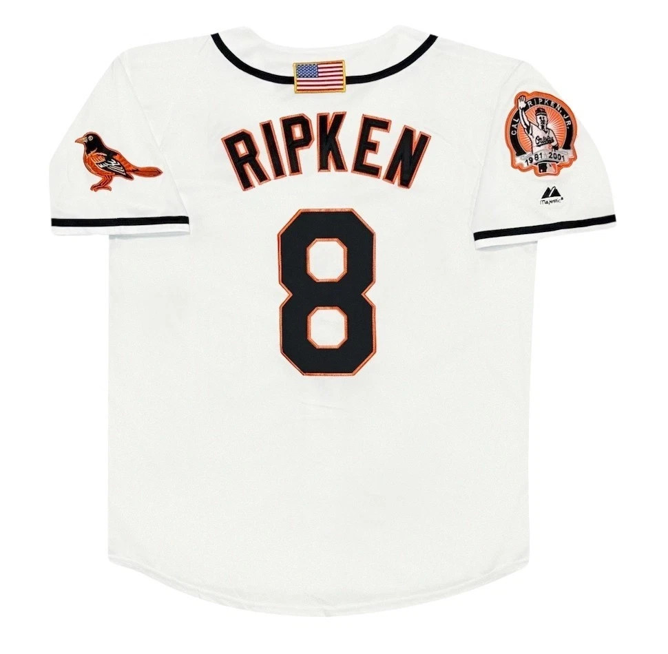 Cal Ripken Jr. Baltimore Orioles 2001 White Jersey w/ Patch Men’s (L-XL)