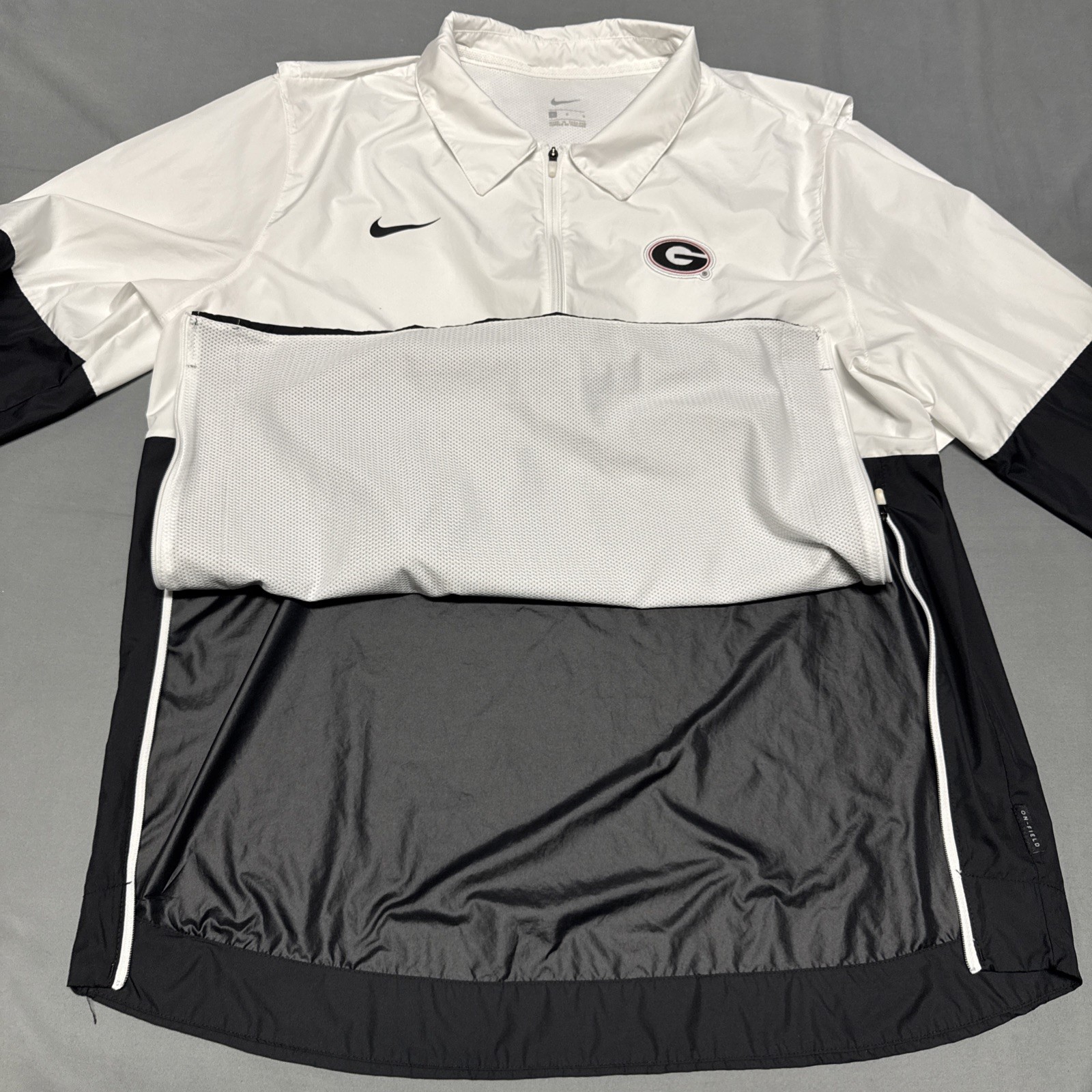 Nike Georgia Bulldogs Football On Field 1/2 Zip Jacket Lightweight Large