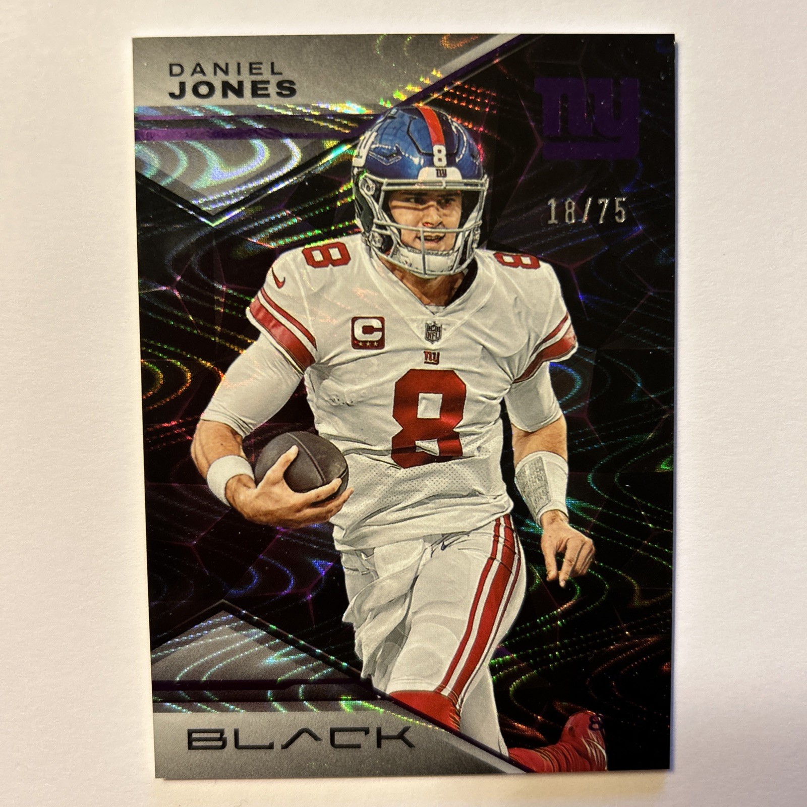 2023 Panini Black #66 Daniel Jones Purple /75