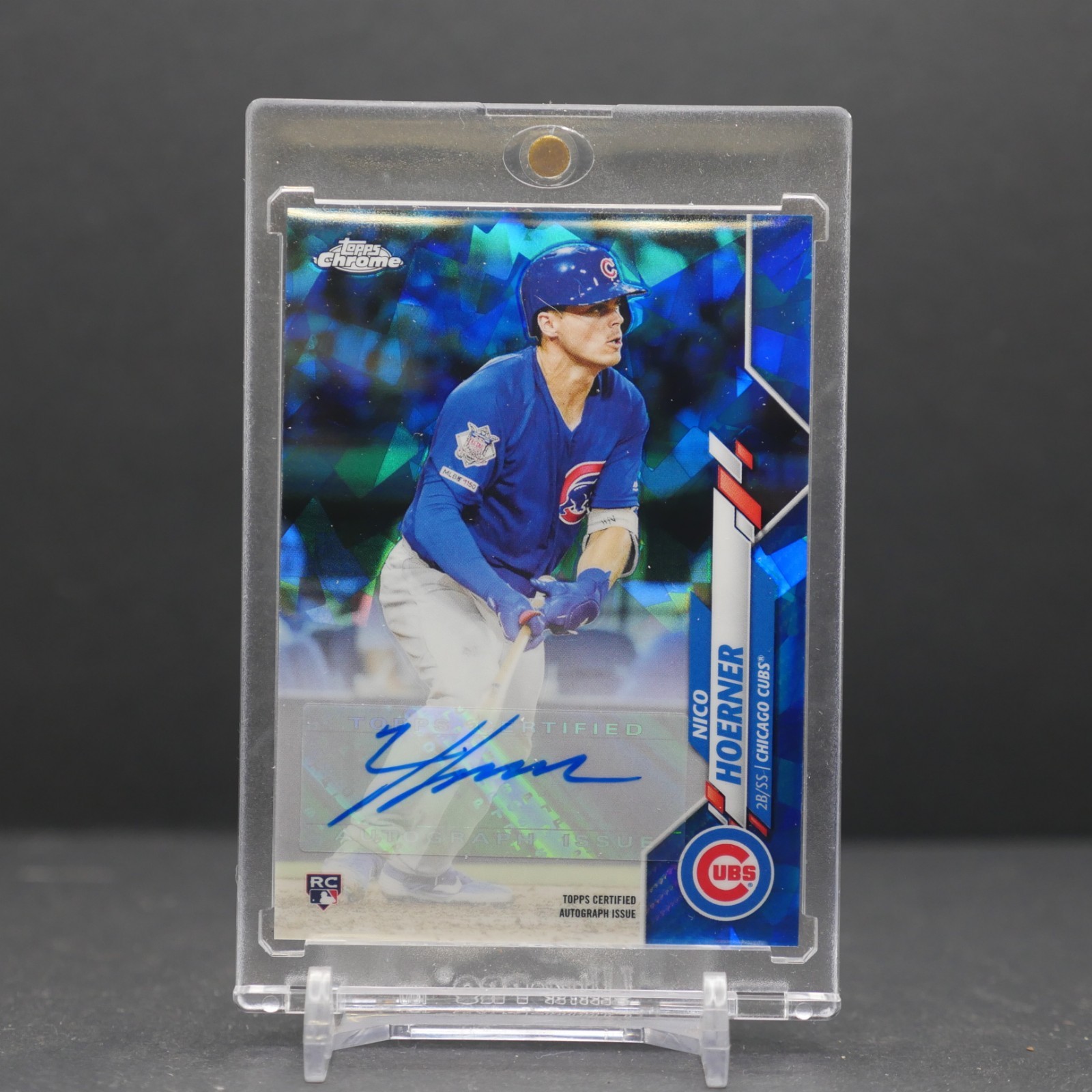 2020 Topps Chrome Sapphire – Rookie Autographs Nico Hoerner #RA-NH (AU, RC)