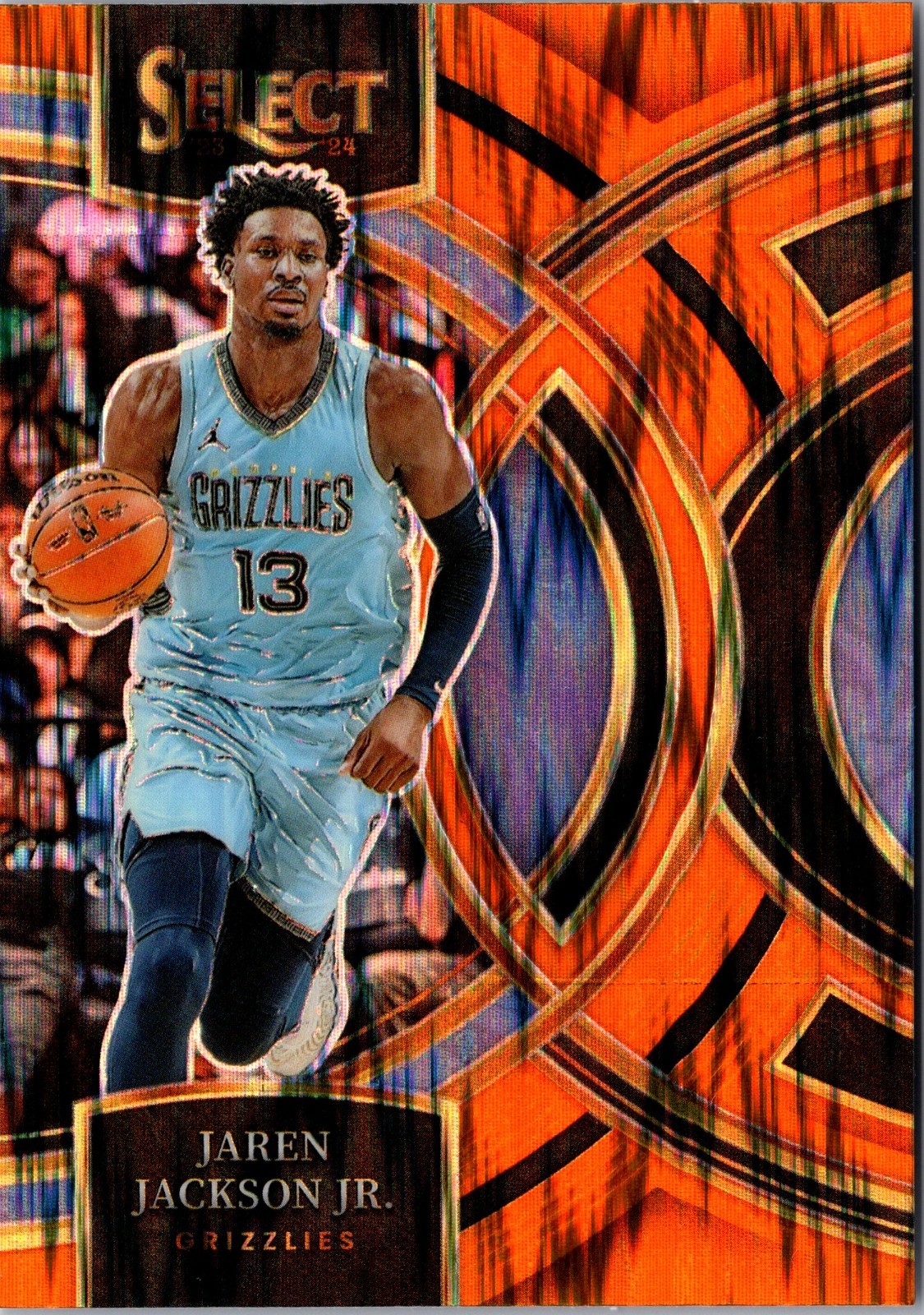 2023-24 Panini Select – Premier Level Jaren Jackson Jr. #171 Orange Flash Prizm