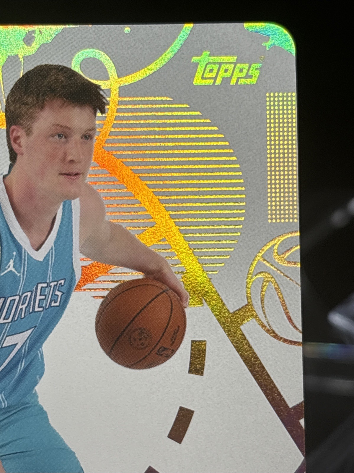 2025 Topps Match Attax Kon Knueppel Rookie RC White Foil #124 Hornets