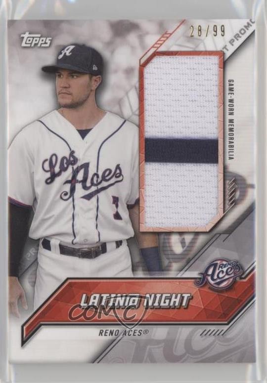 2017 Topps Pro Debut Promo Night Uniforms Relics 28/99 Reno Aces Team Latin@ 3j2